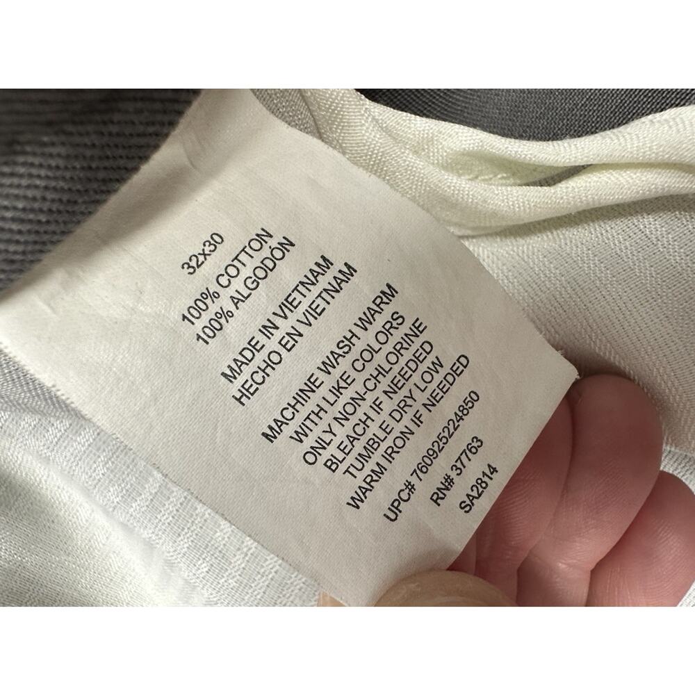 Perry Ellis Mens Pants Adult Gray Portfolio Flat Front Straight Dress 32 X 30 - Picture 2 of 7